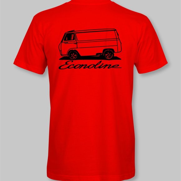 1960's Ford Econoline Retro T-Shirt - van life vanner e100 hot rod speed shop - Picture 10 of 11